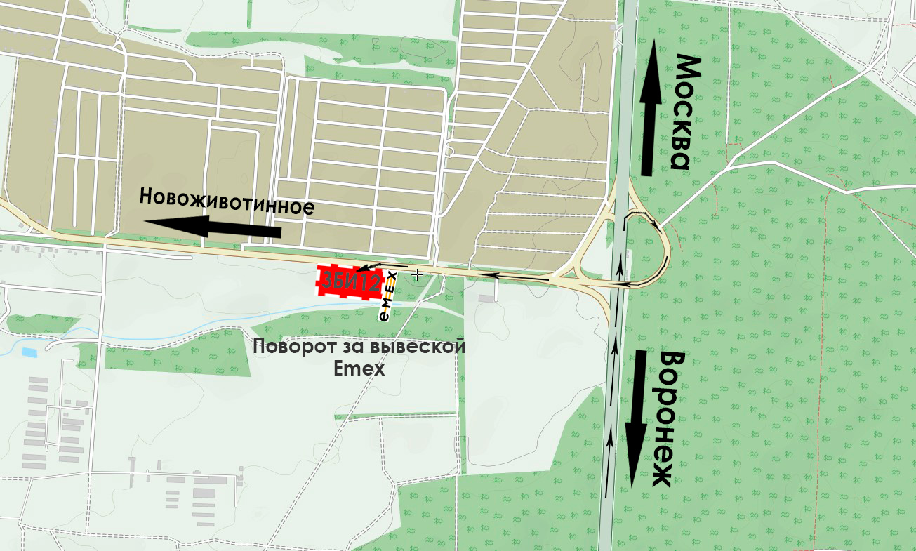 Карта проезда к ЗБИ12