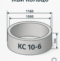 Бетонное кольцо КС-10-6